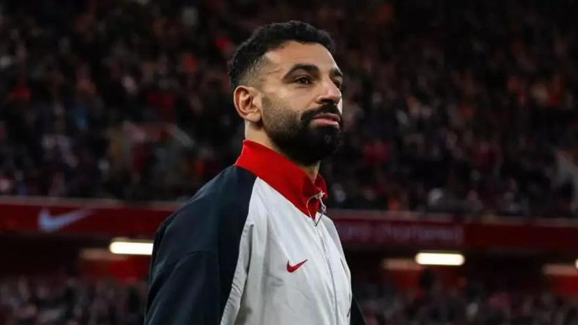 Mohamed Salah with a ball